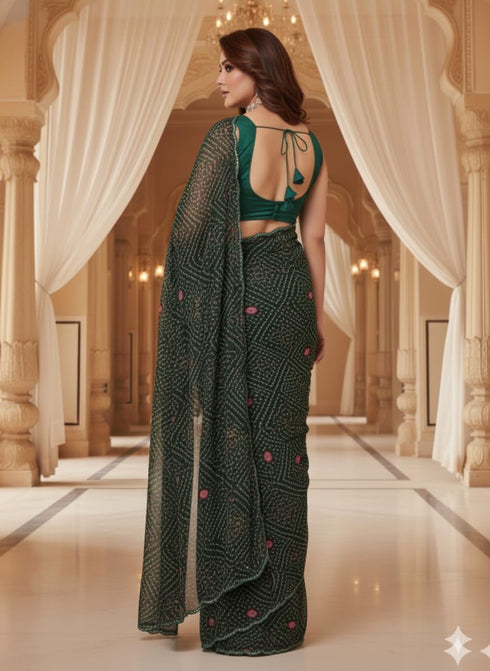 Vasthrlay Georgette Sequined Embroidered Designer