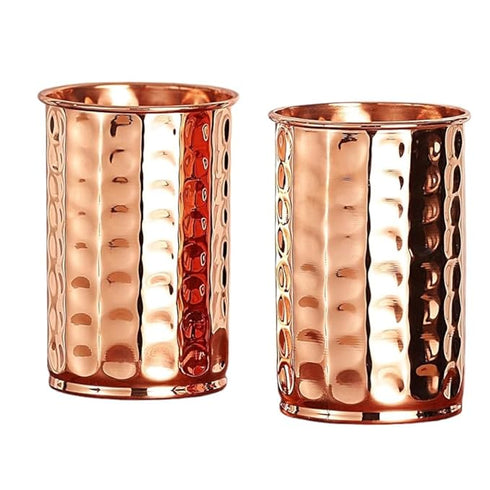 Set of 2 Hand Crafted Pure Copper Tumbler