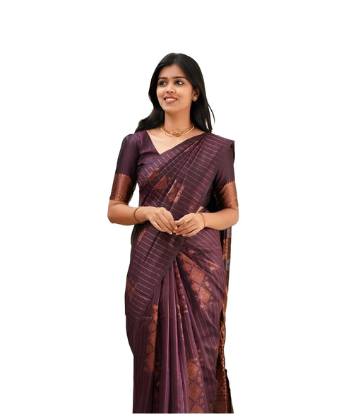 Vasthrlay Banarasi Unstitched Saree