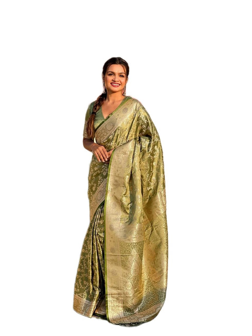 Vasthrlay Banarasi Unstitched Saree