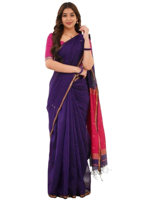 Vasthrlay Banarasi Printed Unstitched Saree