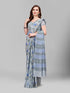 Vasthrlay Cotton Printed Mulmul Cream Saree