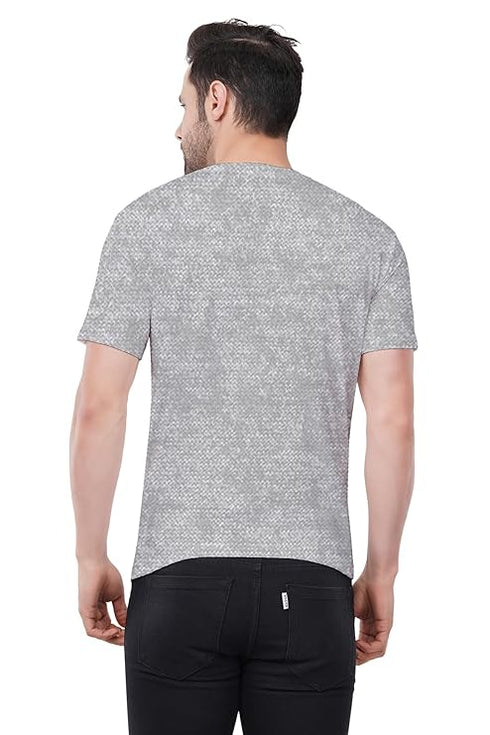 Caseria Men's Round Neck Cotton Half Sleeved T-Shirt