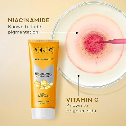 Ponds Detan Facewash with Vitamin C & Niacinamide
