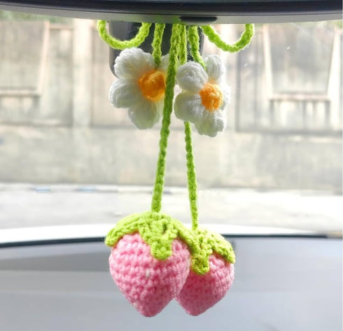 Crochet Flower for car Dashboard Decoration Items