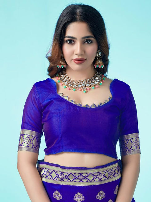 Vasthrlay Banarasi Jacquard Unstitched 3409s112n Turmeric