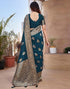 Vasthrlay Banarasi Kanjivaram Unstitched Pink Saree