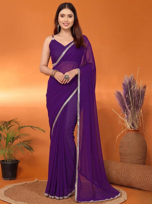 Vasthrlay Georgette Unstitched Ethnic Wear