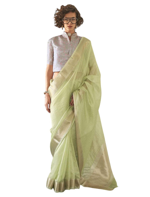 Vasthrlay Unstitched Multicolor Comfortable Friendly Saree