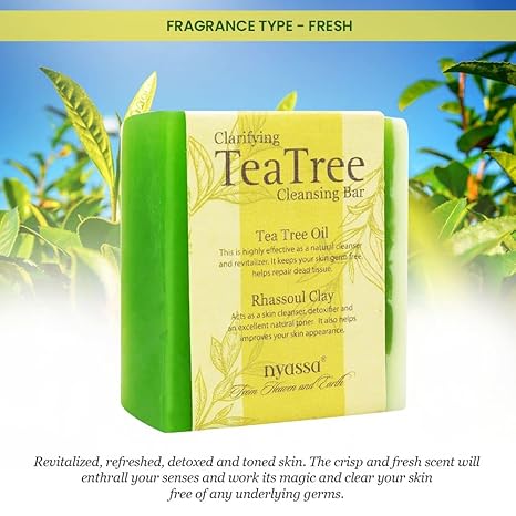 Nyassa Clarifying Teatree cleansing bar|Handmade soap