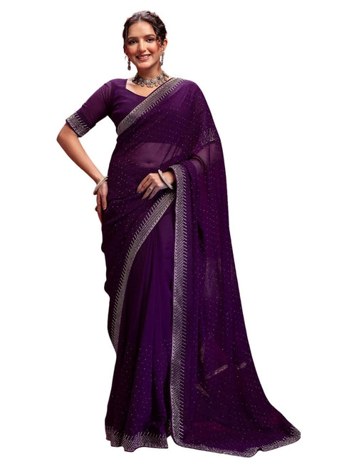 Vasthrlay Georgette Rani Saree
