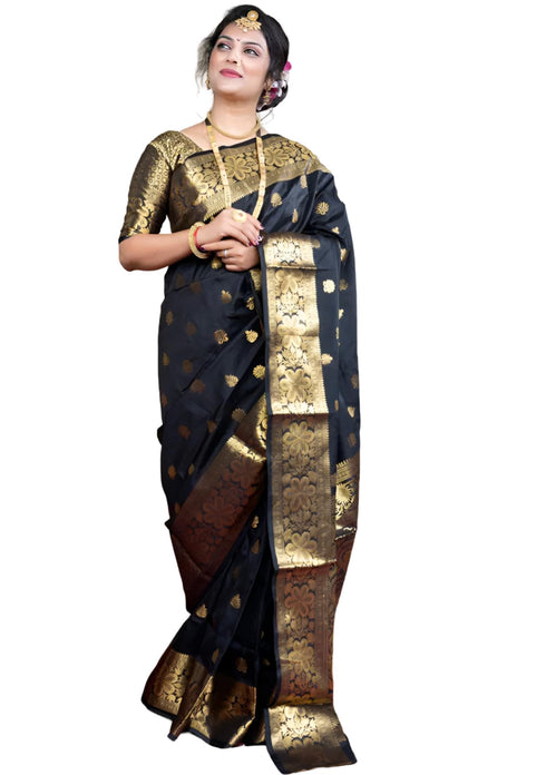 Vasthrlay Banarasi Unstitched Saree