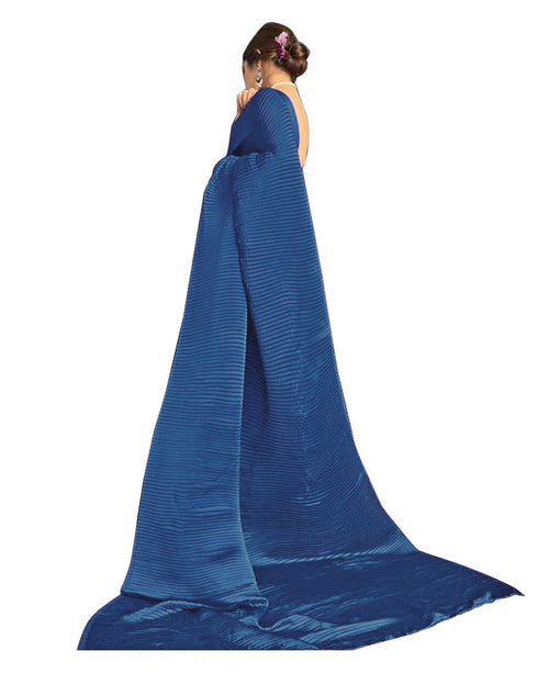 Vasthrlay Crushed Pleated Unstitched Ethnic Wear