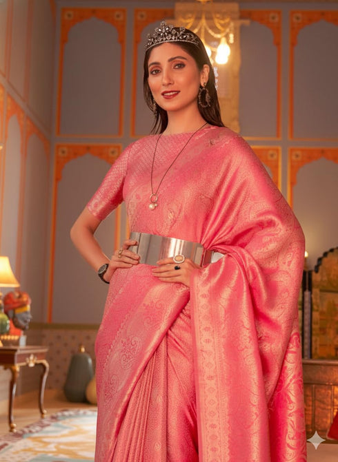 Vasthrlay Banarasi Unstitched Saree