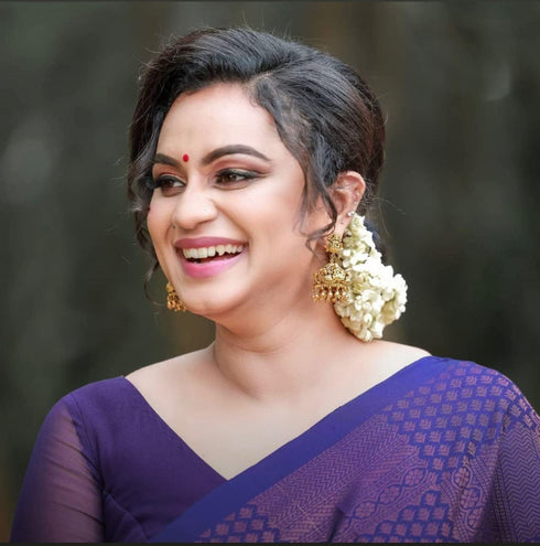 Vasthrlay Purple Kanjivaram Saree