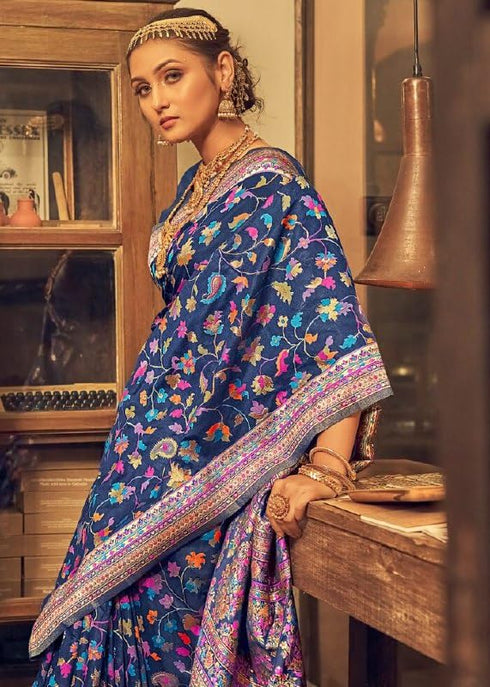 Vasthrlay Kanjivaram Unstitched Saree