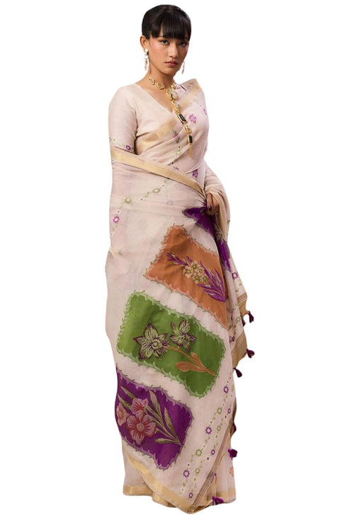 Vasthrlay Kanjivaram Cotton Unstitched Ethnic Wear
