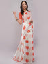 Vasthrlay White Printed Linen Saree With Unstitched Blouse Piece