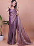 Vasthrlay Lavender Unstitched Saree