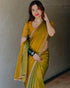Vasthrlay Boarder Unstitched Chhaavaj Mustard Free Ethnic Wear