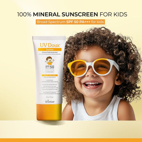 UV Doux Junior Mineral Fluid Sunscreen SPF 50 for Babies & Kids