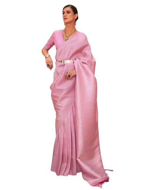 Vasthrlay Women's Kanjivaram Silk Unstitched Saree