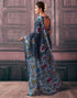 Vasthrlay Womens Printed Unstitched Green Saree