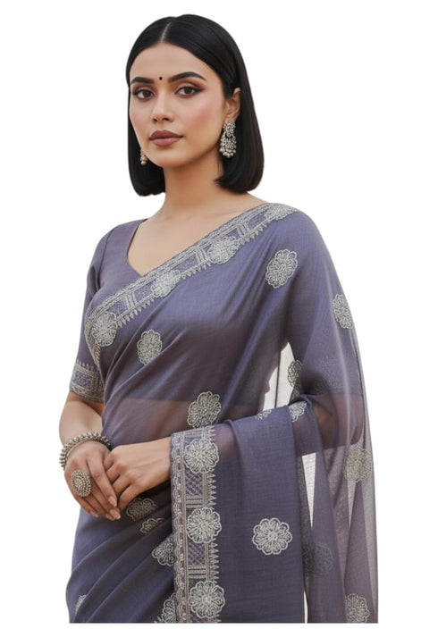 Vasthrlay Georgette Traditional Az Ys Pehenva Brown Rr Ethnic Wear
