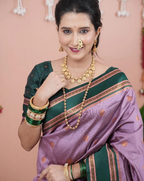 Vasthrlay Kanjivaram Jamun Red Contrast Traditional