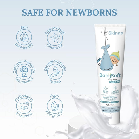 BabySoft Baby Sunscreen SPF 30+ PA+++ for Babies and Kids