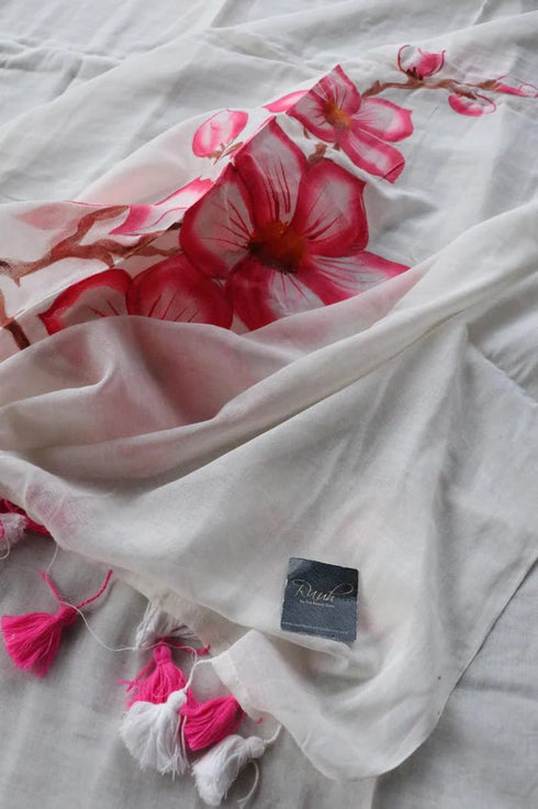 Vasthrlay Floral Handpaint Style Lightweight Festival