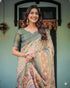 Vasthrlay Printed Handloom Tassels Unstitched
