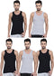Dixcy Scott Cotton Rib Fabric Multi-Colors Scoop Neck Sleeveless Men's Vests - Pack of 5 (#Victor-Derby-80 CM) (Color May Vary)