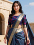 Vasthrlay Magenta Geometric Unstitched Ai Ethnic Wear