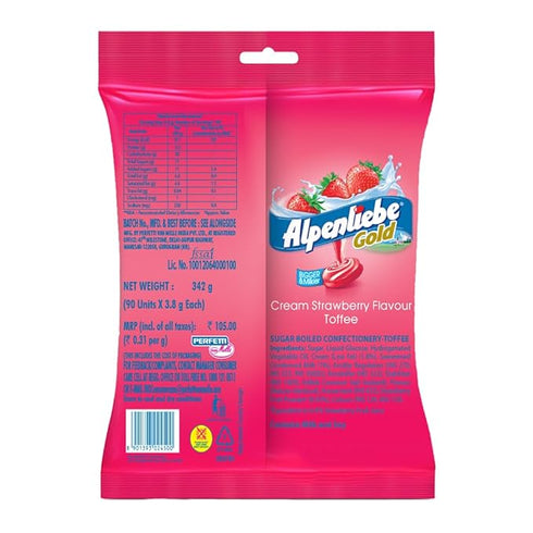 Alpenliebe Gold Cream Strawberry Toffee