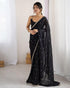 Vasthrlay Chiffon Silver Sequin Metallic