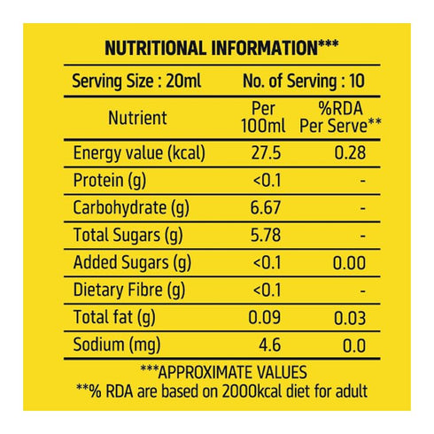 Gusto Foods Yellow Lemon Juice Concentrate
