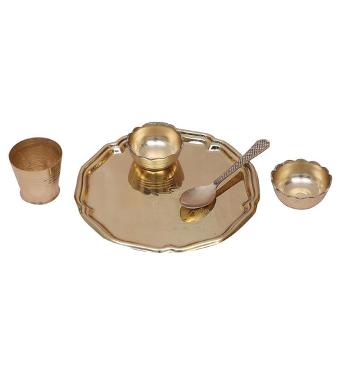 Brass Bhog Prasad Thali Set