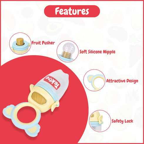 Tekme Silicone Food/Fruit Nibbler With Rotating Roll To Push Food