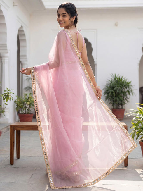 Vasthrlay Orange Unstitched Rt Ethnic Wear