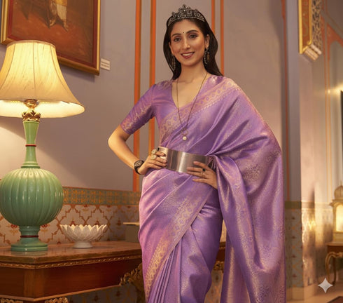 Vasthrlay Banarasi Unstitched Saree