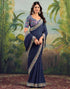 Vasthrlay Georgette Embroidery Unstitched Green Saree