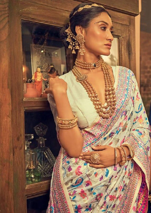 Vasthrlay Kanjivaram Unstitched Saree
