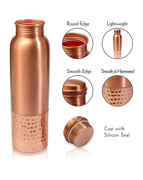 Pure Copper Water Bottle (1000ml)