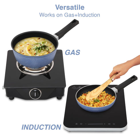 Hawkins Quik Nonstick Induction 4 Piece Cookware Set of Deep Kadhai