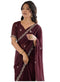 Vasthrlay Wine Georgette Saree