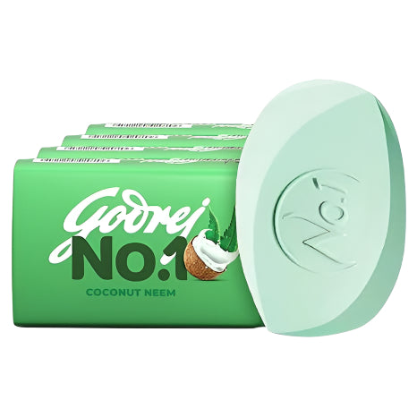 Godrej No.1 Bathing Soap Coconut & Neem Soap|150g