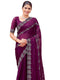 Vasthrlay Shimmer Chiffon Rani Saree