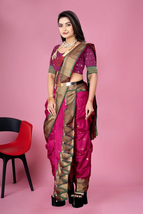 Vasthrlay Paithani Maharashtrian Contrast Traditional