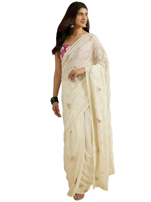Vasthrlay Vichitra Embroidery Unstitched Vm Ethnic Wear